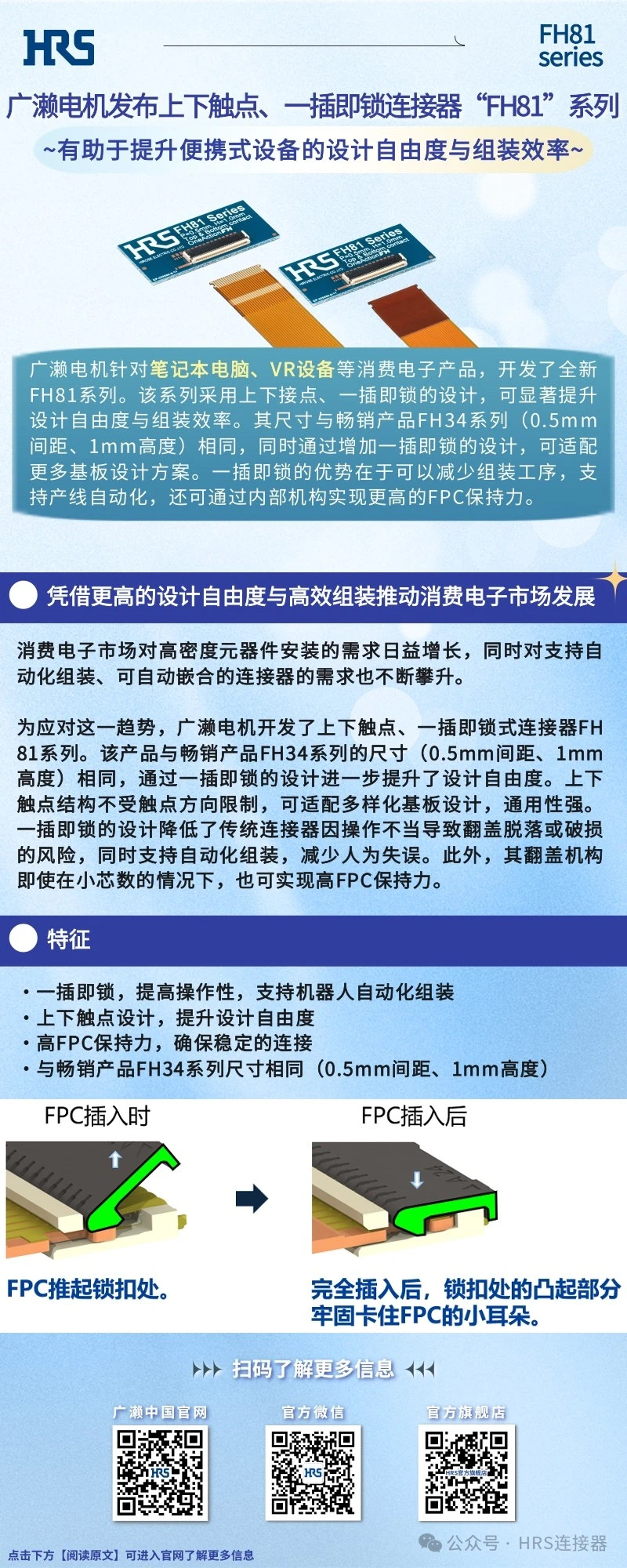 【新品發(fā)布】廣瀨電機發(fā)布上下觸點、一插即鎖連接器“FH81”系列